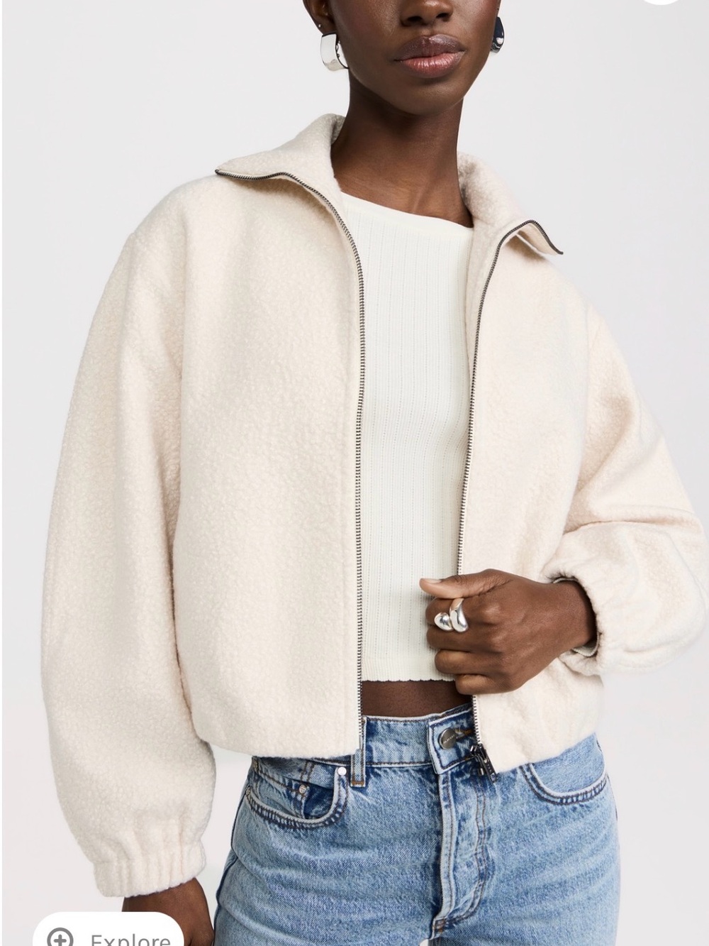 Amanda Uprichard Bomber Jacket Collared Zip Front Long Sleeve NWT